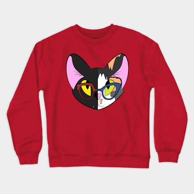 Purrfection in Two Parts Crewneck Sweatshirt by elicecil